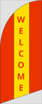Picture of 6ft x 2ft - Feather Flag -  Welcome - 10
