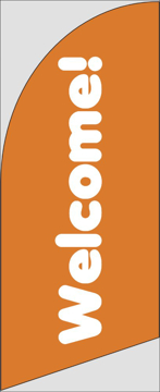 Picture of 6ft x 2ft - Feather Flag -  Welcome - 11