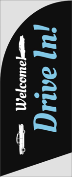 Picture of 6ft x 2ft - Feather Flag -  Welcome - 12