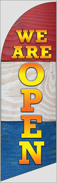 Picture of 8ft x 2ft - Feather Flag -  Open - 05