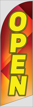 Picture of 8ft x 2ft - Feather Flag -  Open - 12