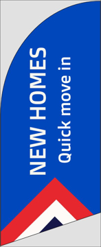 Picture of 6ft x 2ft - Feather Flag - New Homes - 01
