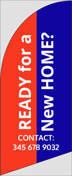 Picture of 6ft x 2ft - Feather Flag - New Homes - 04