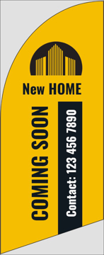 Picture of 6ft x 2ft - Feather Flag - New Homes - 07