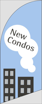 Picture of 6ft x 2ft - Feather Flag - New Homes - 10