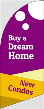 Picture of 6ft x 2ft - Feather Flag - New Homes - 12