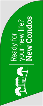 Picture of 6ft x 2ft - Feather Flag - New Homes - 15