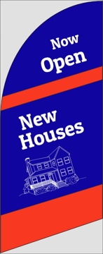 Picture of 6ft x 2ft - Feather Flag - New Homes - 17