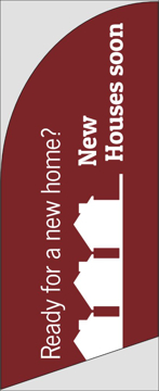 Picture of 6ft x 2ft - Feather Flag - New Homes - 23