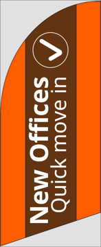 Picture of 6ft x 2ft - Feather Flag - Office Space - 06