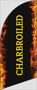 Picture of 6ft x 2ft - Feather Flag - BBQ - 02