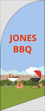 Picture of 6ft x 2ft - Feather Flag - BBQ - 04