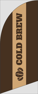 Picture of 6ft x 2ft - Feather Flag -  Café & Coffee - 03