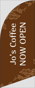 Picture of 6ft x 2ft - Feather Flag -  Café & Coffee - 04