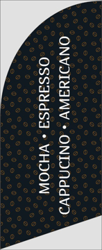 Picture of 6ft x 2ft - Feather Flag -  Café & Coffee - 05