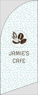 Picture of 6ft x 2ft - Feather Flag -  Café & Coffee - 06