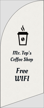 Picture of 6ft x 2ft - Feather Flag -  Café & Coffee - 07