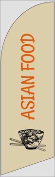 Picture of 8ft x 2ft - Feather Flag -  Asian Food - 01