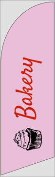 Picture of 8ft x 2ft - Feather Flag -  Bakery - 01