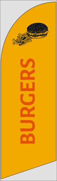 Picture of 8ft x 2ft - Feather Flag -  Burgers - 01