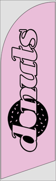Picture of 8ft x 2ft - Feather Flag -  Donuts - 01