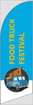 Picture of 8ft x 2ft - Feather Flag -  Food Truck Festival - 01