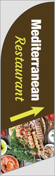 Picture of 8ft x 2ft - Feather Flag - Mediterranean/ Asian Food - 02