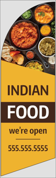Picture of 8ft x 2ft - Feather Flag - Mediterranean/ Asian Food - 04