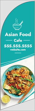 Picture of 8ft x 2ft - Feather Flag - Mediterranean/ Asian Food - 06