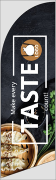 Picture of 8ft x 2ft - Feather Flag - Mediterranean/ Asian Food - 07