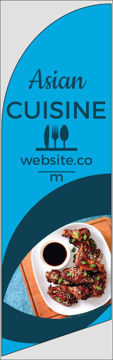 Picture of 8ft x 2ft - Feather Flag - Mediterranean/ Asian Food - 08