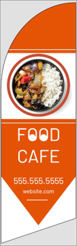 Picture of 8ft x 2ft - Feather Flag - Mediterranean/ Asian Food - 09