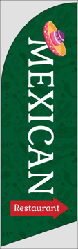 Picture of 8ft x 2ft - Feather Flag -  Mexican Food - 02
