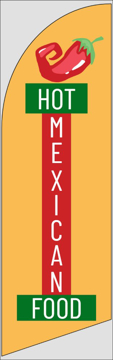 Picture of 8ft x 2ft - Feather Flag -  Mexican Food - 04