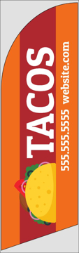 Picture of 8ft x 2ft - Feather Flag -  Mexican Food - 06