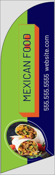 Picture of 8ft x 2ft - Feather Flag -  Mexican Food - 09