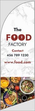 Picture of 8ft x 2ft - Feather Flag -  Restaurant - 02