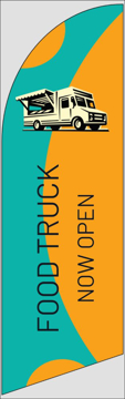 Picture of 8ft x 2ft - Feather Flag -  Restaurant - 04