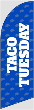 Picture of 8ft x 2ft - Feather Flag -  Taco Tuesday - 01