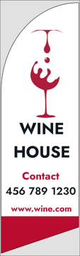 Picture of 8ft x 2ft - Feather Flag -  Wine House - 01