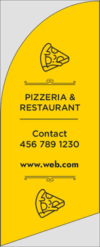 Picture of 6ft x 2ft - Feather Flag -  Pizza - 08
