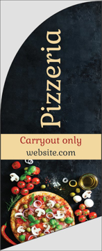 Picture of 6ft x 2ft - Feather Flag -  Pizza - 09