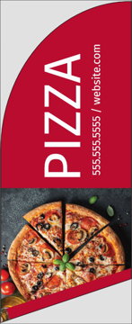 Picture of 6ft x 2ft - Feather Flag -  Pizza - 10