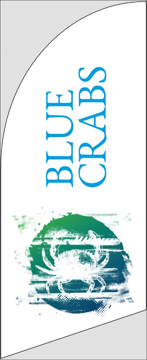 Picture of 6ft x 2ft - Feather Flag -  Seafood - 01