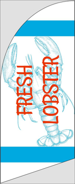 Picture of 6ft x 2ft - Feather Flag -  Seafood - 03