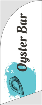 Picture of 6ft x 2ft - Feather Flag -  Seafood - 04