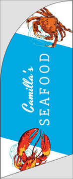 Picture of 6ft x 2ft - Feather Flag -  Seafood - 05