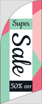 Picture of 6ft x 2ft - Feather Flag -  Sale - 03