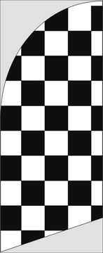 Picture of 6ft x 2ft - Feather Flag -  Checkered- 01