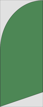 Picture of 6ft x 2ft - Feather Flag -  Solid Color - 01